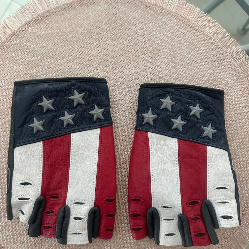 Men’s motorcycle fingerless gloves